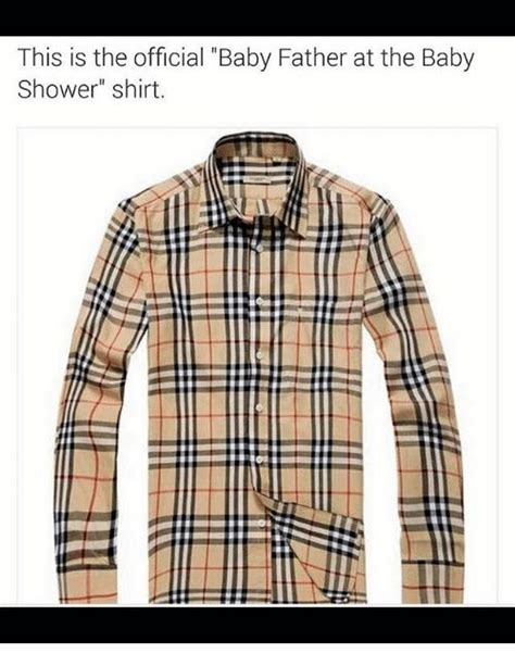 baby shower burberry shirt|wearing burberry for baby shower.